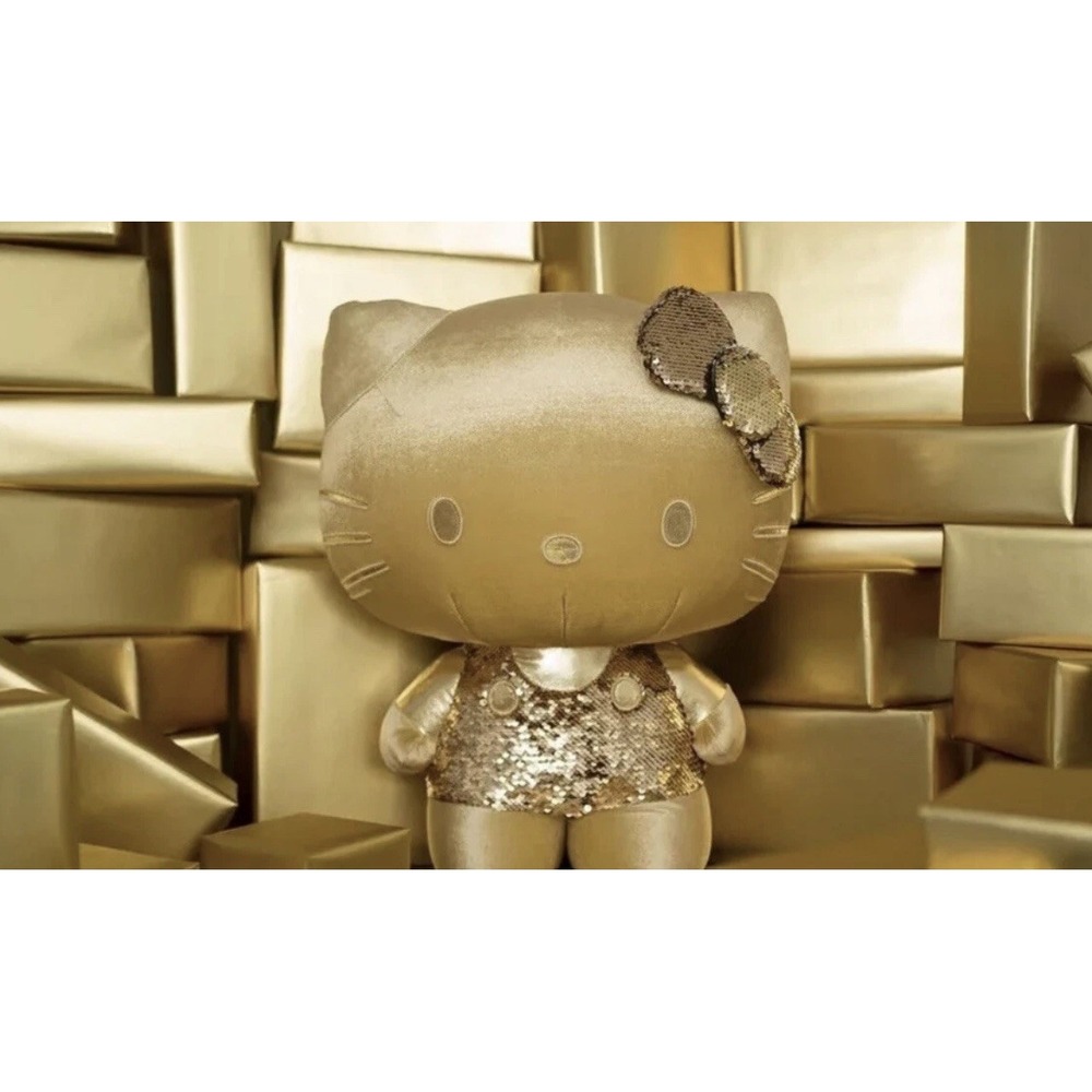 RARE Hello Kitty Ultra-Premier 24" Hello Kitty GOLD Seguin Plush - Ltd 1/3000